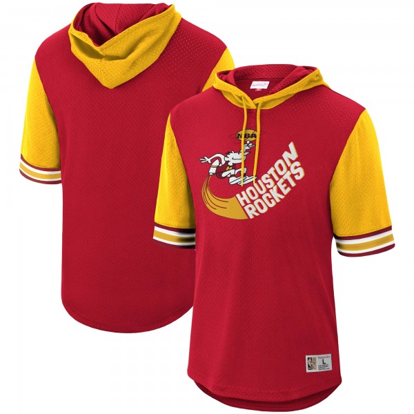 Толстовка с капюшоном Houston Rockets Mitchell & Ness Hardwood Classics Buzzer Beater Mesh - Red - фирменная одежда NBA