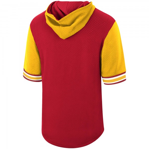Толстовка с капюшоном Houston Rockets Mitchell & Ness Hardwood Classics Buzzer Beater Mesh - Red - фирменная одежда NBA