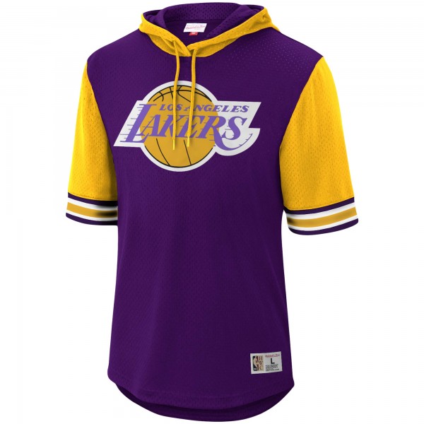 Толстовка с капюшоном Los Angeles Lakers Mitchell & Ness Hardwood Classics Buzzer Beater Mesh - Purple - фирменная одежда NBA