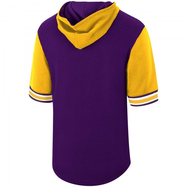 Толстовка с капюшоном Los Angeles Lakers Mitchell & Ness Hardwood Classics Buzzer Beater Mesh - Purple - фирменная одежда NBA