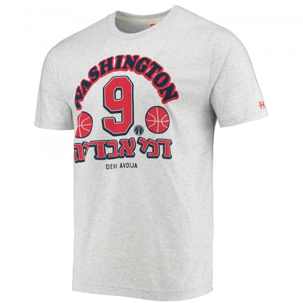 Футболка Deni Avdija Washington Wizards Homage Hebrew - Heathered Gray