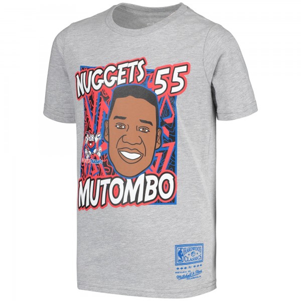 Детская футболка Dikembe Mutombo Denver Nuggets Mitchell & Ness Hardwood Classics King of the Court - Gray