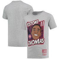 Детская футболка Isiah Thomas Detroit Pistons Mitchell & Ness Hardwood Classics King of the Court - Gray