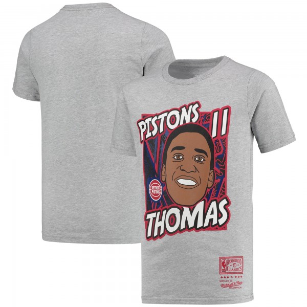 Детская футболка Isiah Thomas Detroit Pistons Mitchell & Ness Hardwood Classics King of the Court - Gray