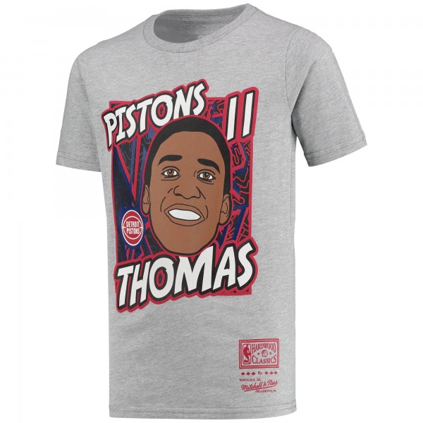 Детская футболка Isiah Thomas Detroit Pistons Mitchell & Ness Hardwood Classics King of the Court - Gray