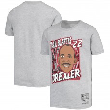Детская футболка Clyde Drexler Portland Trail Blazers Mitchell & Ness Hardwood Classics King of the Court - Gray