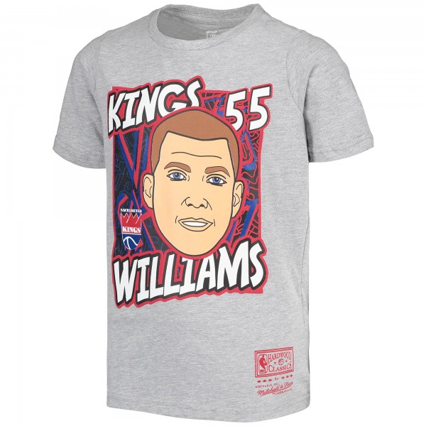 Футболка Jason Williams Sacramento Kings Mitchell & Ness Youth Hardwood Classics King of the Court Player - Gray