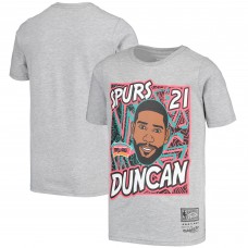 Детская футболка Tim Duncan San Antonio Spurs Mitchell & Ness Hardwood Classics King of the Court - Gray