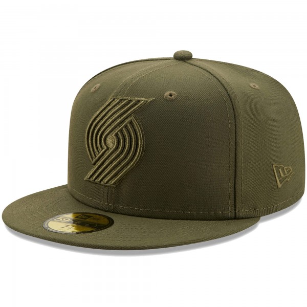 Бейсболка Portland Trail Blazers New Era Color Pack 59FIFTY - Olive - официальный мерч NBA