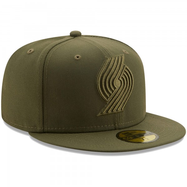 Бейсболка Portland Trail Blazers New Era Color Pack 59FIFTY - Olive - официальный мерч NBA