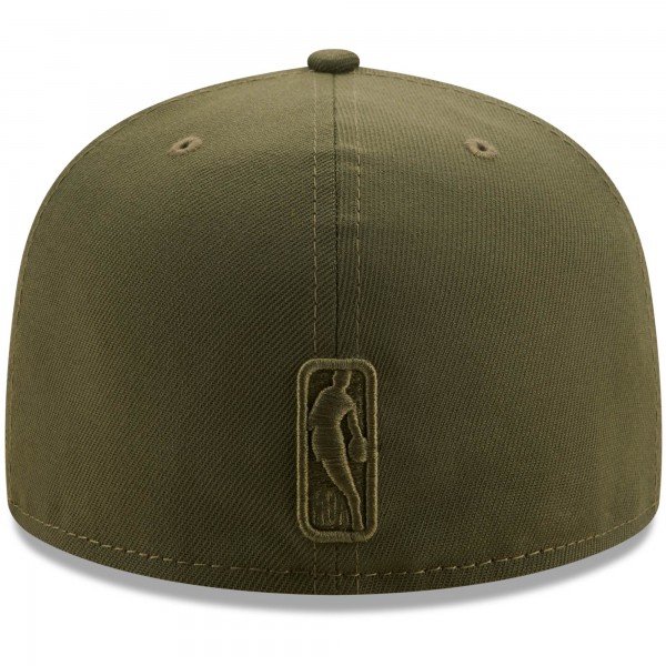 Бейсболка Philadelphia 76ers New Era Color Pack 59FIFTY - Olive - официальный мерч NBA