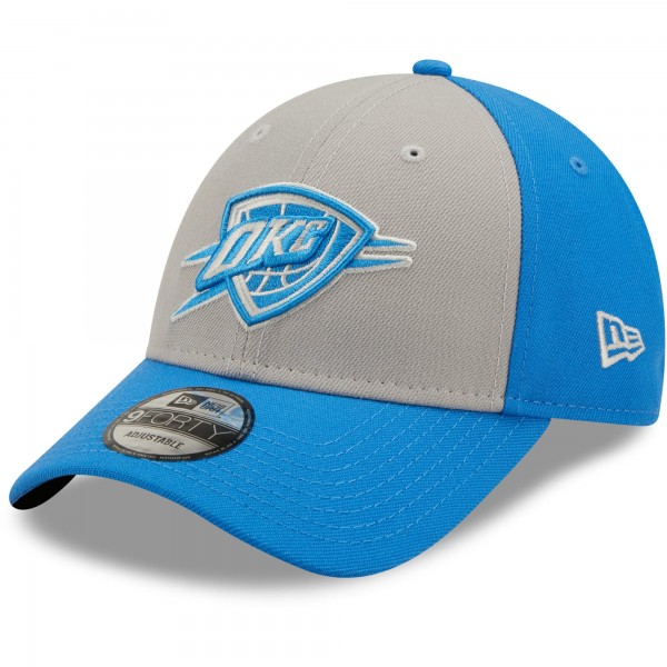 Бейсболка Oklahoma City Thunder New Era The League 9FORTY - Gray/Blue - официальный мерч NBA