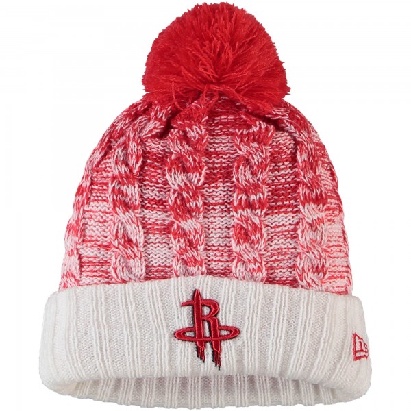 Детская шапка с помпоном Houston Rockets New Era Girls Fade - Red - атрибутика NBA для детей