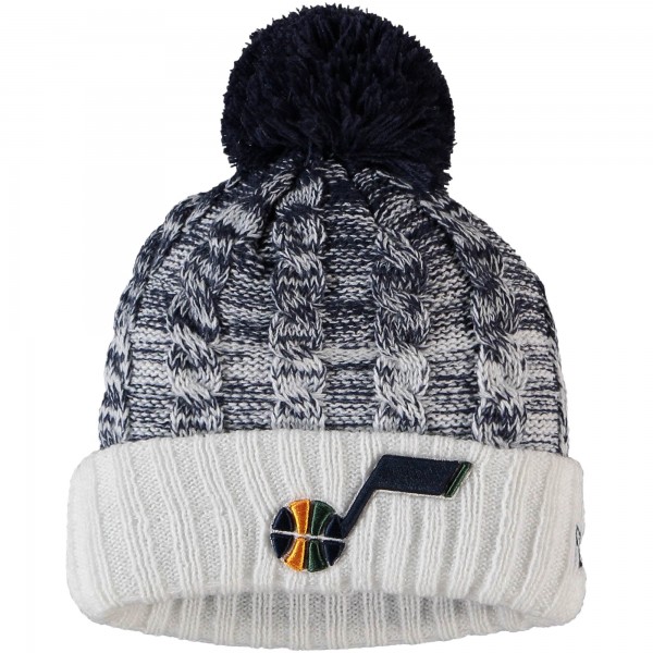 Детская шапка с помпоном Utah Jazz New Era Girls Fade - Navy - атрибутика NBA для детей