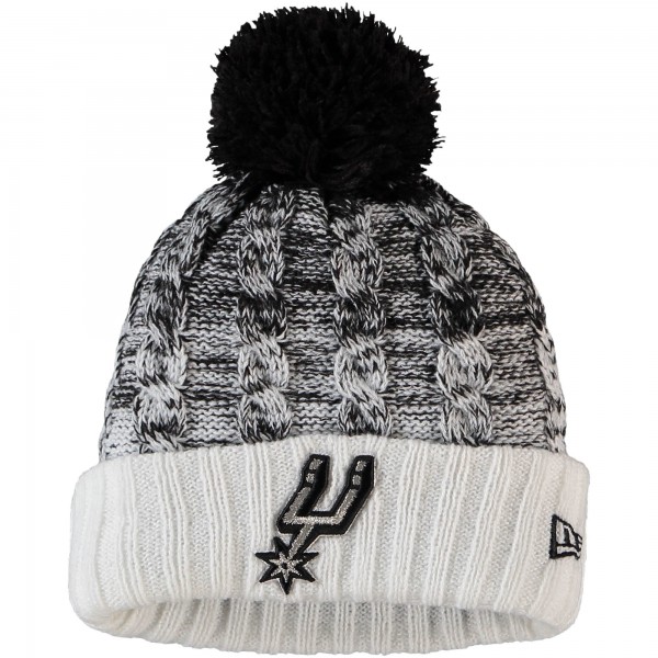 Детская шапка с помпоном San Antonio Spurs New Era Girls Fade - Black - атрибутика NBA для детей
