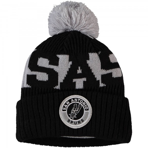 Детская шапка с помпоном San Antonio Spurs New Era Sport - Black - атрибутика NBA для детей