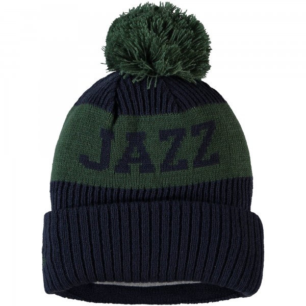 Шапка с помпоном Utah Jazz New Era Youth Sport Cuffed Knit - Navy