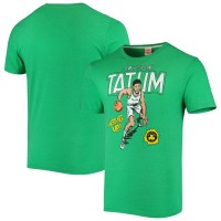 Футболка Jayson Tatum Boston Celtics Homage Comic Book Player Tri-Blend - Kelly Green