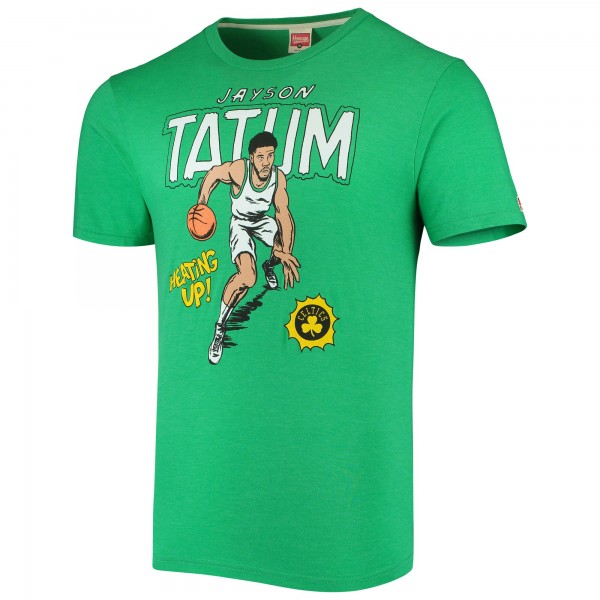 Футболка Jayson Tatum Boston Celtics Homage Comic Book Player Tri-Blend - Kelly Green