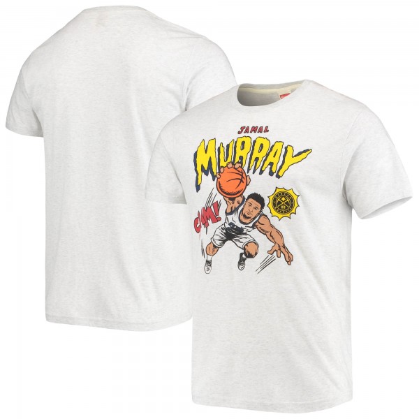 Denver Nuggets Jamal Murray Homage Ash Comic Book Player Tri-Blend T-Shirt