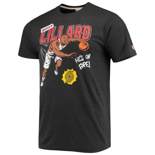 Футболка Damian Lillard Portland Trail Blazers Homage Comic Book - Charcoal