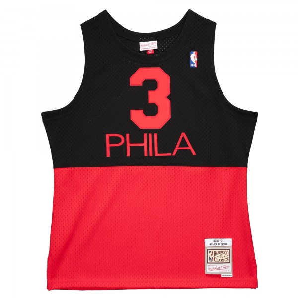 Джерси Philadelphia 76ers Allen Iverson Mitchell & Ness Black 2003/04 Hardwood Classics Reload 2.0 Swingman