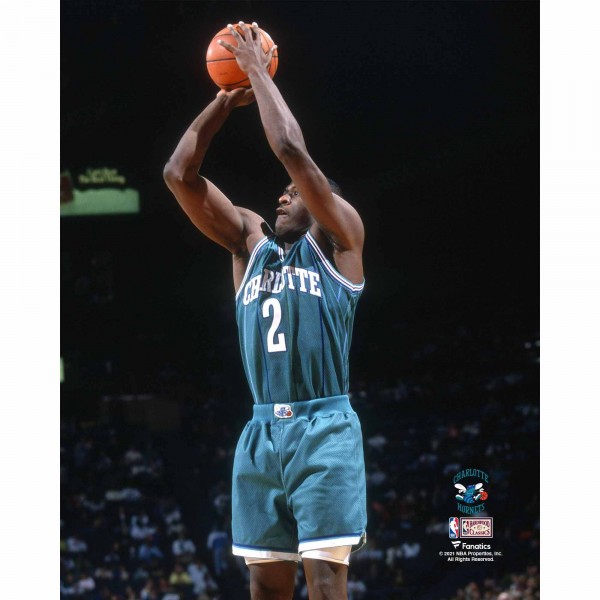 Unsigned Charlotte Hornets Larry Johnson Fanatics Authentic Jump Shot Photograph