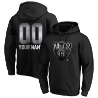 Именная толстовка Brooklyn Nets Black Midnight Mascot