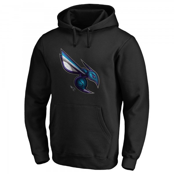 Именная толстовка Charlotte Hornets Black Midnight Mascot