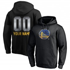 Golden State Warriors Midnight Mascot Personalized Name & Number Pullover Hoodie - Black
