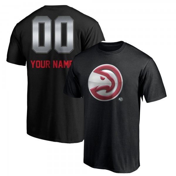 Именная футболка Atlanta Hawks Midnight Mascot - Black