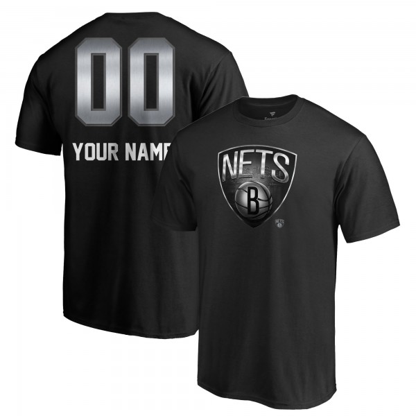 Именная футболка Brooklyn Nets Black Midnight Mascot