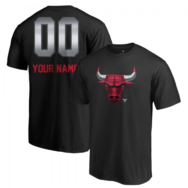 Именная футболка Chicago Bulls Midnight Mascot - Black