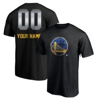 Именная футболка Golden State Warriors Black Midnight Mascot