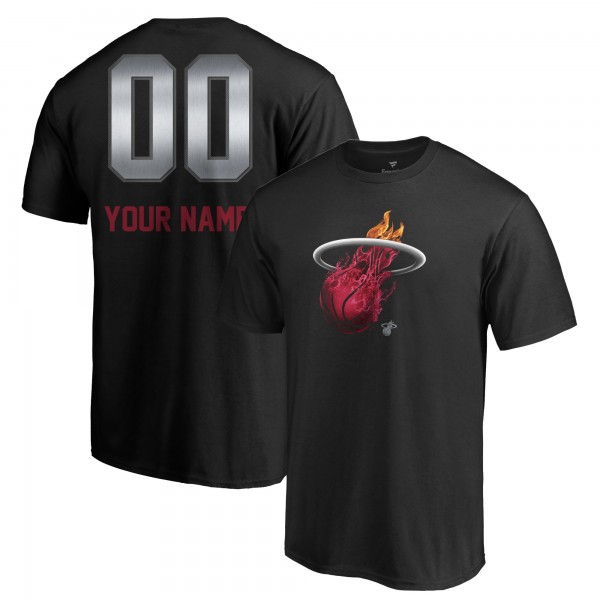Именная футболка Miami Heat Black Midnight Mascot