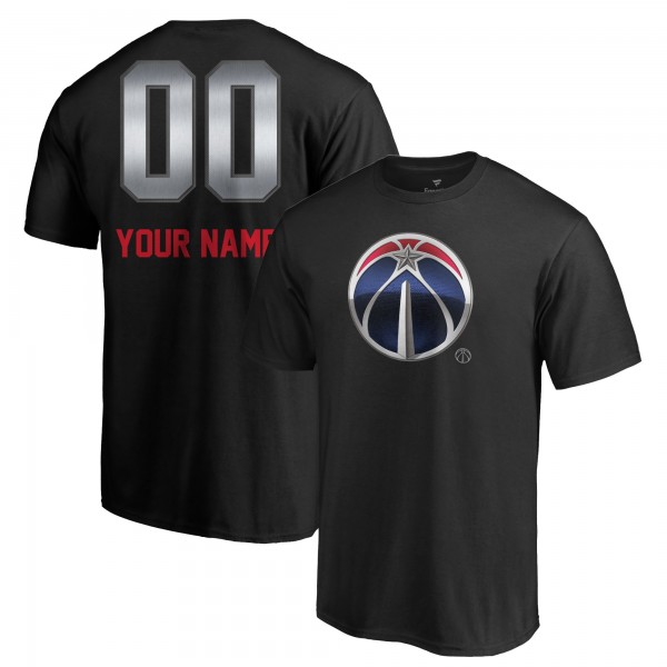Washington Wizards Black Midnight Mascot Personalized Name & Number T-Shirt