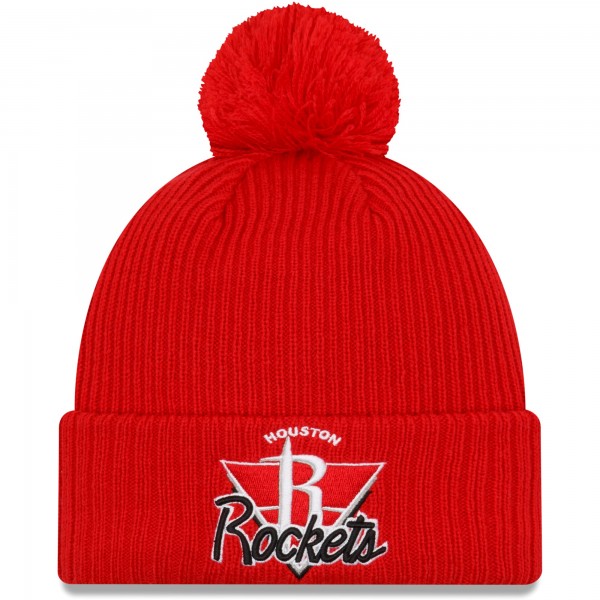 Шапка с помпоном Houston Rockets New Era 2021 NBA Tip-Off - Red - оригинальная атрибутика НБА