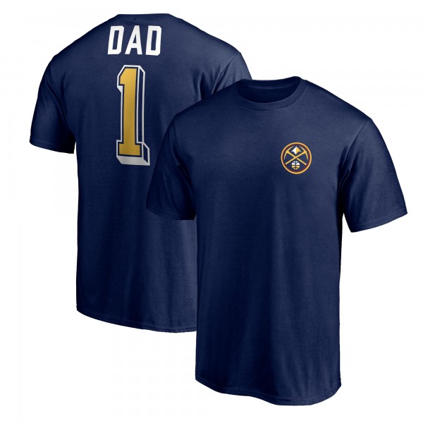 Denver Nuggets Navy Number One Dad T-Shirt