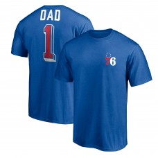 Philadelphia 76ers Royal Number One Dad T-Shirt