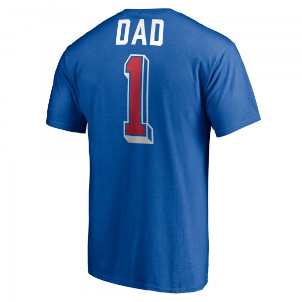 Philadelphia 76ers Royal Number One Dad T-Shirt