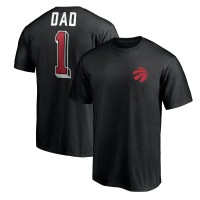 Toronto Raptors Black Number One Dad T-Shirt