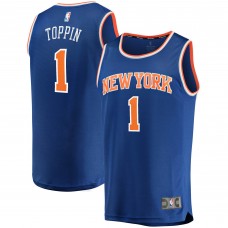 Obi Toppin New York Knicks 2020/21 Fast Break Replica Jersey - Icon Edition - Blue