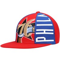 Бейсболка Philadelphia 76ers Mitchell & Ness Hardwood Classics Big Face Callout - Red