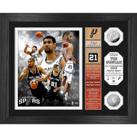 Монета San Antonio Spurs Tim Duncan Highland Mint 2020 Hall of Fame Induction Banner 13 x 16 Bronze
