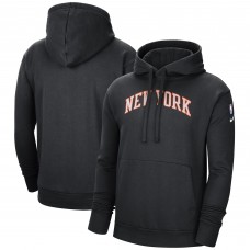 Толстовка с капюшоном New York Knicks Nike 2021/22 City Edition Essential Logo - Black