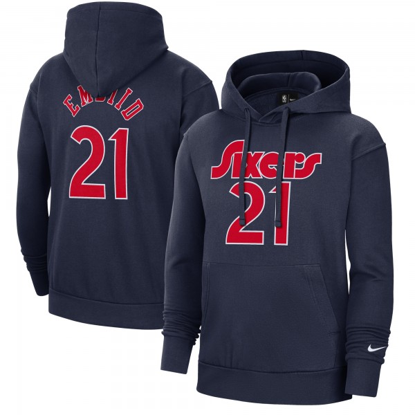 Именная толстовка Joel Embiid Philadelphia 76ers Nike 2021/22 City Edition - Navy
