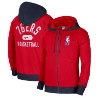 Толстовка на молнии Philadelphia 76ers Nike 2021/22 City Edition Courtside Heavyweight Fleece - Red/Navy