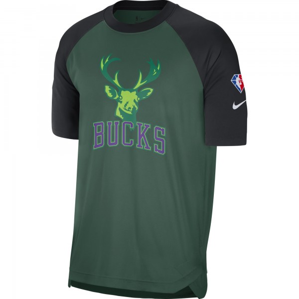 Футболка Milwaukee Bucks Nike 2021/22 City Edition Pregame Warmup Shooting - Green/Black
