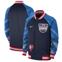 Бомбер на молнии Brooklyn Nets Nike 2021/22 City Edition Therma Flex Showtime - Navy/Red