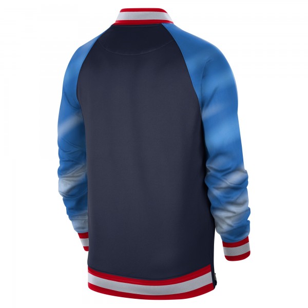 Бомбер на молнии Brooklyn Nets Nike 2021/22 City Edition Therma Flex Showtime - Navy/Red